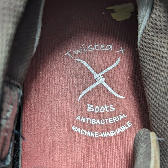 Twisted X woman's Handcrafted Cowgirl Lace-up Chukka Brown  color Size 10 M - Picture 11 of 13